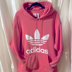 Womens Plus Size Addidas Hoodie - Dusty Pink